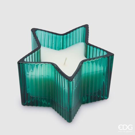 EDG Enzo De Gasperi Candela Stella H 8 Cm D 13,5 Cm Cedar Scatola Regalo