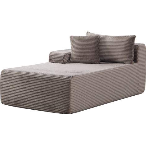 GagaCanapé modulaire compressé en chenille 1 place gris (1/5)