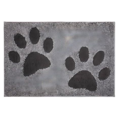 Felpudo de interior,50 x 80 cm,felpudo suave y absorbente,puertas y pasillos,gris (1/5)