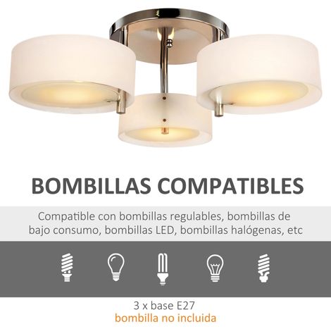 Suspension E27 64x20 cm avec Abat-Jour Blanc en Acrylique, Lustre Moderne Max 40W, Luminaire Design pour Salon Salle à Manger Cuisine, Sans Ampoule (1/5)