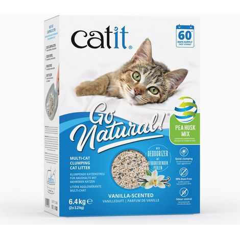 Catit Go Natural Arena Mix Aglomerante Vainilla - 6,4 Kg