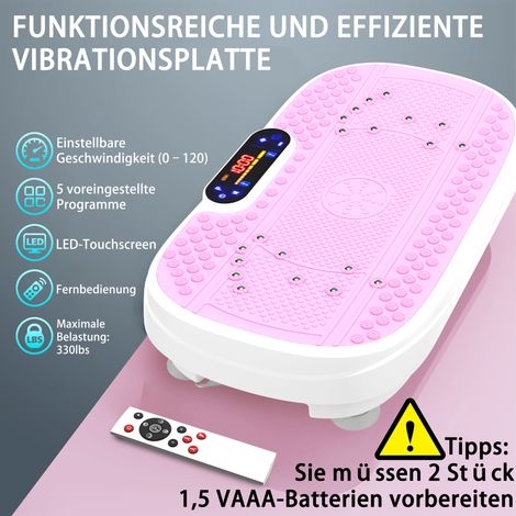 Plateforme vibrante de sport, appareil de fitness full body avec élastiques de résistance et réglage de vitesse, parfait pour l'exercice à domicile. (1/5)