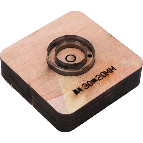 Découpeur circulaire à matrice avec base en bois, outil de gravure plane pour cuir, moule artisanal DIY, kit de découpe manuelle (1/5)