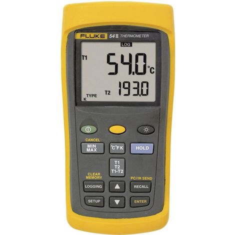 Fluke 54 II B termometro digitale nero e giallo alta precisione