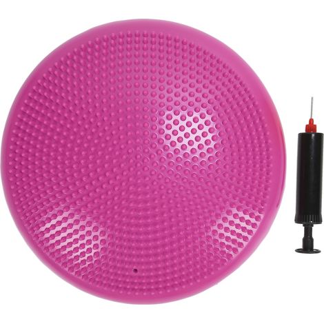 Tapis Coussin Disque d'Équilibre Professionnel Ballon de Massage Yoga Fitness Exercice Rose (1/5)