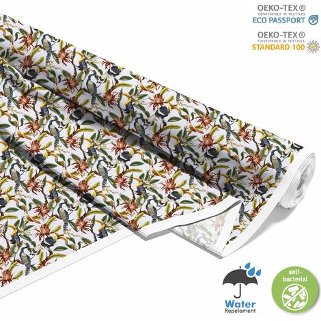 TESSUTI DECORATIVI PER ESTERNI OXFORD - Motivo uccelli esotici I DX301 (1/5)