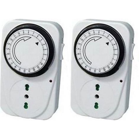 Coppia prese presa 230V 16A  temporizzata giornaliera Timer spina programmabile