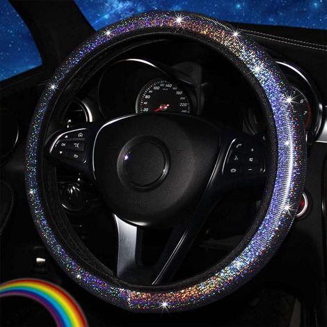 Housse De Volant - Microfibre Élastique - Diamètre 37 À 38 Cm - Pour Voitures Suv Vans Et Camions - Rose - 1 Pièce (1/5)