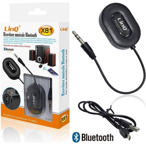 Trade Shop - BLUETOOTH-MUSIKEMPFÄNGER X81 FÜR AUTOLAUTSPRECHER AUX-BUCHSE FREISPRECHEINRICHTUNG KABELLOS 3,5 MM - (1/5)