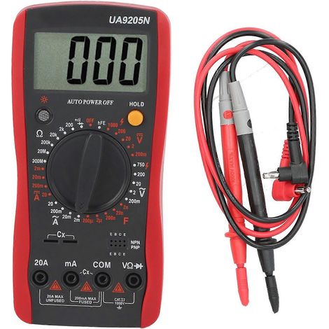 UA9205N LCD-Digitalmultimeter AC/DC-Voltmeter Strom-Kapazitäts-Widerstandsmessgerät
