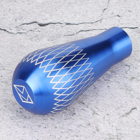 Schaltknauf aus Aluminium, Schalthebel mit M8/M10/M12 x 1,25 Gewinde, universell für Pkw, SUV, Schaltgetriebe, blau (1/5)