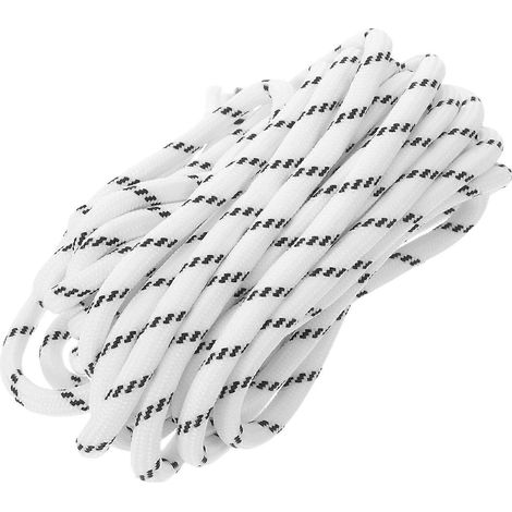 Cordon de parasol d'extérieur, corde tressée de 9 m (29,5 pi), pièce de rechange pour parasol de jardin, accessoires de réparation, blanc.
