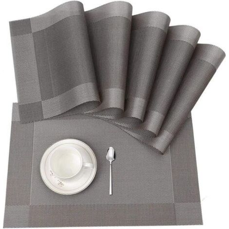 Pair Pc sets de table Facile à nettoyer anti-dérapant résistant à la chaleur Essmatten (1/4)