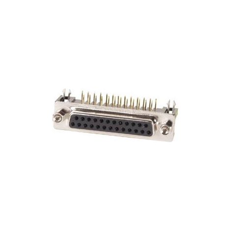 CONNECTEUR SUB-D FEMELLE 25 BROCHES POUR CIRCUIT IMPRIME