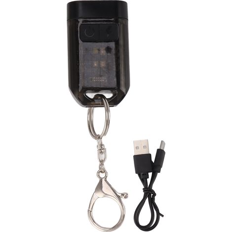 Mini Lampe Torche Extérieure Puissante et Rechargeable, Lumière Portable pour Clés, Petite Lampe de Poche à Accrocher (1/5)