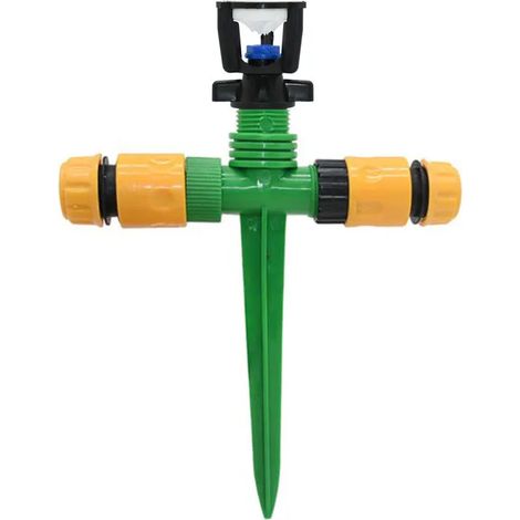 (K)Micro Arroseur de jardin, filetage 1/2 pouce, support en plastique, rotation à 360 degrés, buse d'arrosage et d'irrigation pour jardins, pelouses et exploitations agricoles (1/5)