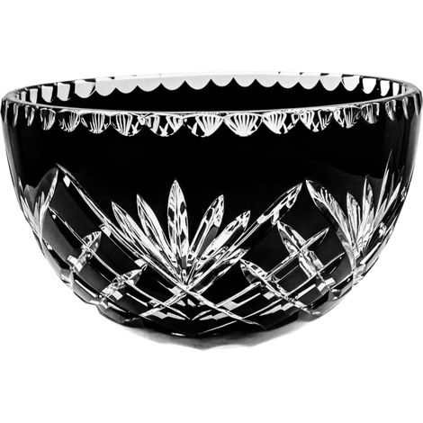 Frutero de cristal negro MaRika de 20 cm con forma de piña (1/4)