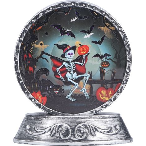 Lampe de Table Squelette LED 7 Couleurs, Décoration Halloween Lumineuse pour Maison (1/5)