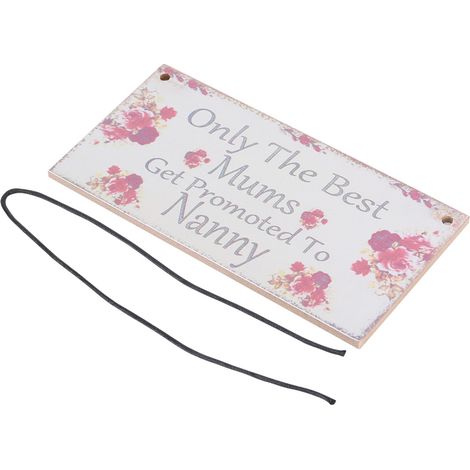 Pendentif En Bois - Décoration Murale Rectangulaire - Artisanat Naturel Pour Maison - Cadeau Fête Des Mères - 1 Pièce (1/5)