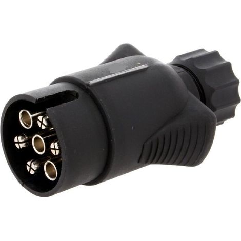 Prise remorque male 7PIN 12VDC pour cable 10mm - nickele - Prise remorque male 7PIN 12VDC pour cable 10mm - nickele