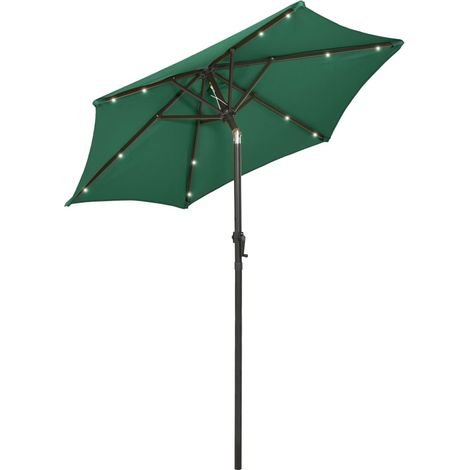 Maison Exclusive - Sonnenschirm mit LED-Beleuchtung Grün 200x211