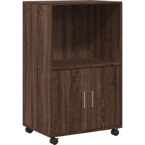 Maison Exclusive - Mobiletto con Ruote Rovere Marrone 55x40x91 cm in Truciolato