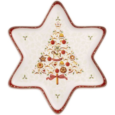 Villeroy & Boch Winter Bakery Delight Coppa a Stella Grande, Porcellana, Bianco/Rosso (Motivi Natalizi) (1/4)