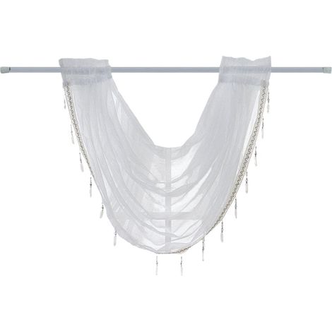 Pelmet - Rideau Voile Pour Fenêtre - 80 x 60 cm - Polyester - Pour Chambre À Coucher Et Salon - 1 Pièce (1/5)
