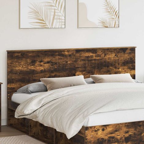 Tête de lit Chêne fumé 200 cm Bois d'ingénierie vidaXL