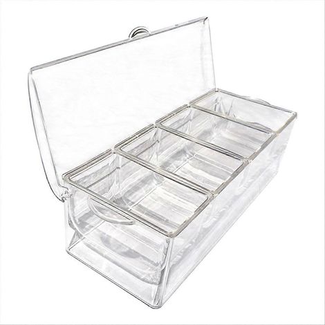 Glace chilled condiment avec 4 récipients, condiment server (1/5)
