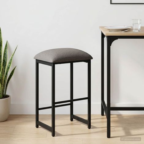 vidaXL Tabouret de bar Gris clair 40 x 32 x 74 cm Bois d'ingénierie (1/5)