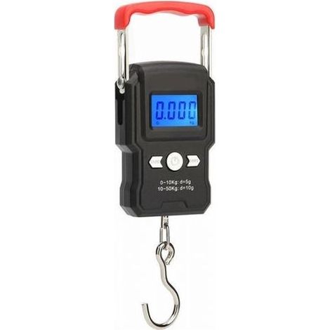 Hängende Hakenwaage, doppelte Präzision, LCD-Hintergrundbeleuchtung, 50 kg / 5 g (1/5)