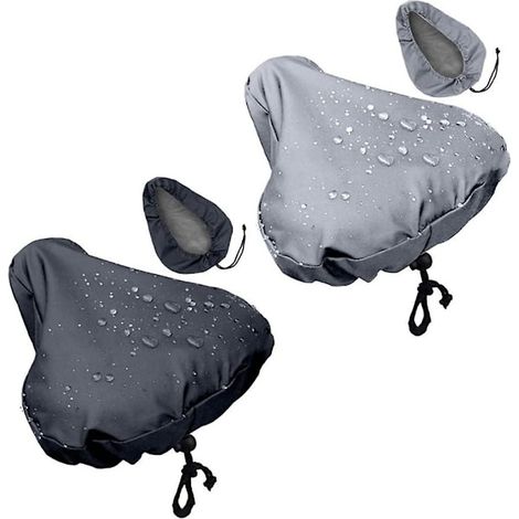 Housse de selle de vélo imperméable avec cordon de serrage, housse de pluie pour selle de vélo, housse de selle de vélo, accessoires de vélo noirs-AquaForge (1/5)