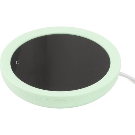 Chauffe-tasse électrique USB à pression par gravité, 55 °C, pour le bureau (vert).