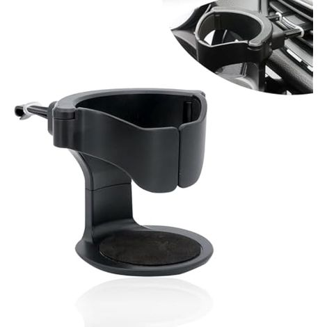Lot de 1 porte-gobelet pour sortie d'air de voiture, 8,5 cm de diamètre, fixation antichoc anti-balancement, porte-cendrier, portable, extenseur de tasse d'eau à une main, universel pour (1/5)