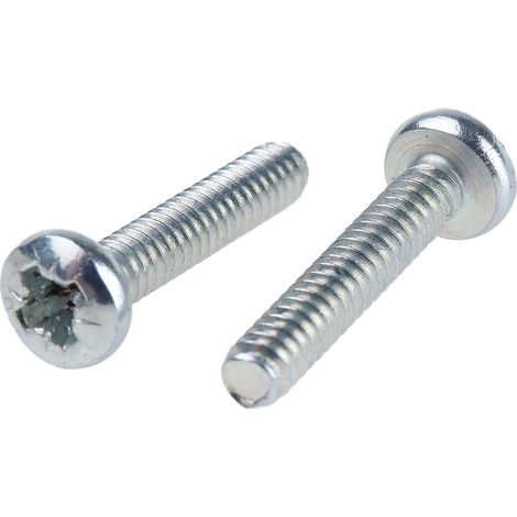 Vis à métaux RS PRO à tête Cylindrique Pozidriv en Acier, 3/4pouces ( Prix pour Sachet de 100 )