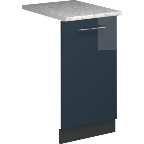Panel frontal del lavavajillas Fame-Line, Azul oscuro alto brillo, 45 cm , ET Mármol, Vicco