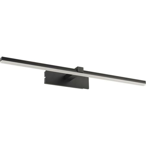 Schwarzer LED-Badezimmerspiegel, 4000 K (1/3)