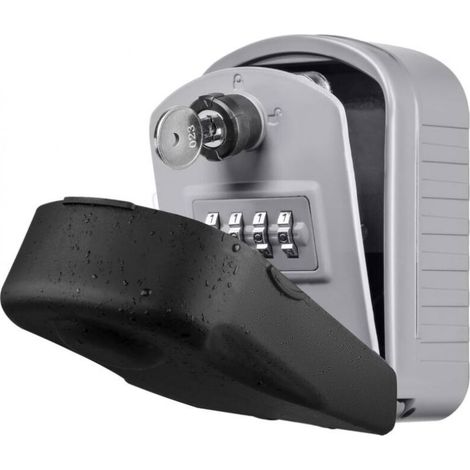 Cassetta di sicurezza per chiavi da esterno di grandi dimensioni con 4 codici e chiavi di riserva, impermeabile e realizzata in acciaio inossidabile, modello AquaForge. (1/5)