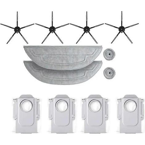 Pour Roborock S8 MaxV Ultra accessoires pour aspirateur robot serpillière C h aspirateur sacs brosse latérale remplaçable pièces de rechange (1/5)