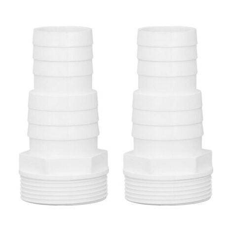 Pair Lntyq Adaptateur de Tuyau de Pompe de Filtre de Piscine, Adaptateur Tuyau Piscine de Piscine 1 ‑ 1/2 Pouce à Filetage Mâle Adaptateur de Tuyau de Filtre de Piscine