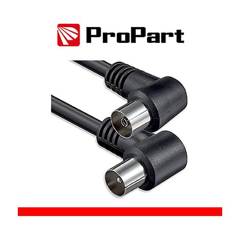 Cavo antenna TV IEC 5M SP-PR 90° NERO