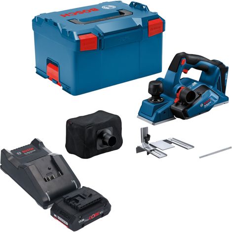 Bosch GHO 18V-26 Pialla professionale a batteria 18 V 2,6 mm senza spazzole + 1x batteria ProCORE 4,0 Ah + caricabatterie + L-Boxx