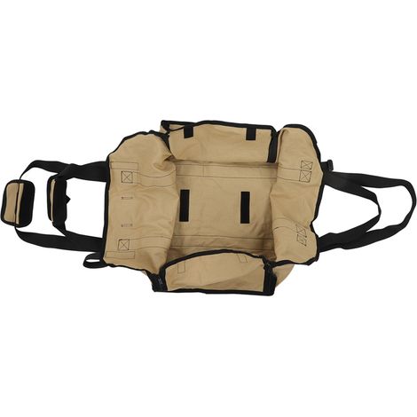 Sac de transport de bûches grande capacité, portable, pour le camping en plein air, kaki (1/5)