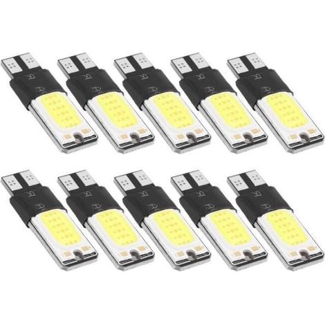Ashata T10 LED-Lampen, 10 Stück, T10 W5W COB LED-Keillampen für Autos, Seitenmarkierungsleuchten in Kennzeichenbreite (1/5)