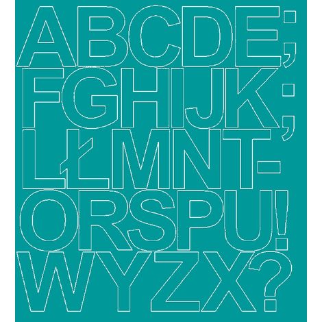 Adesivi autoadesivi con lettere, 10 cm, turchese lucido