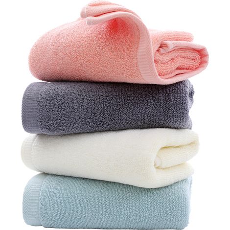 Lot de 4 serviettes de toilette imprimées en coton 100 % (33 x 73 cm), ultra douces et très absorbantes, idéales pour la salle de bain. (1/4)