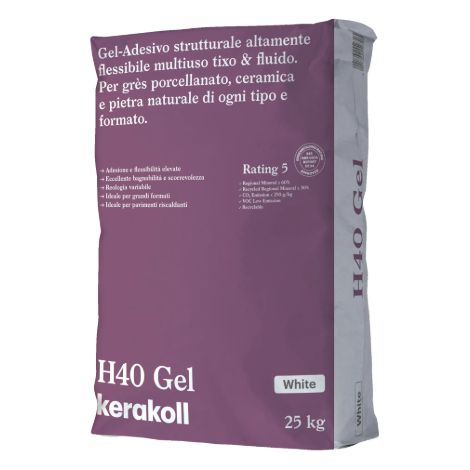 Colla h40 gel bianco kg25 gel‑adesivo strutturale altamente flessibile multiuso