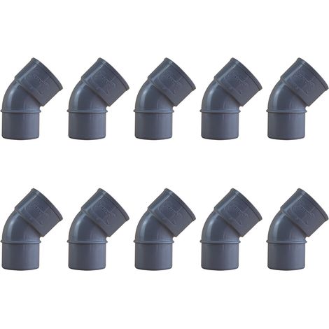 10 coudes PVC 45° Mâle/Femelle Ø40 - First Plast (1/5)