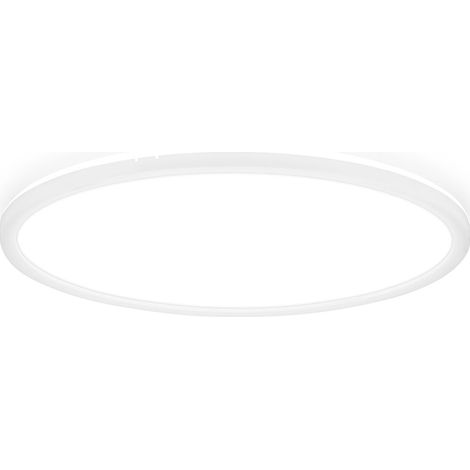 Plafonnier LED ultra-plat avec effet de rétroéclairage, blanc, 22W 2000lm lumière blanche neutre 4000K, IP20, 42x3cm (DxH), panneau de plafond plat pour salon, couloir, chambre